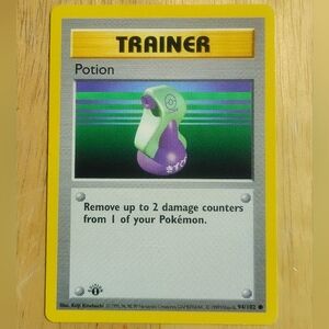 * LP 1999 WOTC 1st Edition Shadowless Potion 94/102 Base Set Pokemon Card